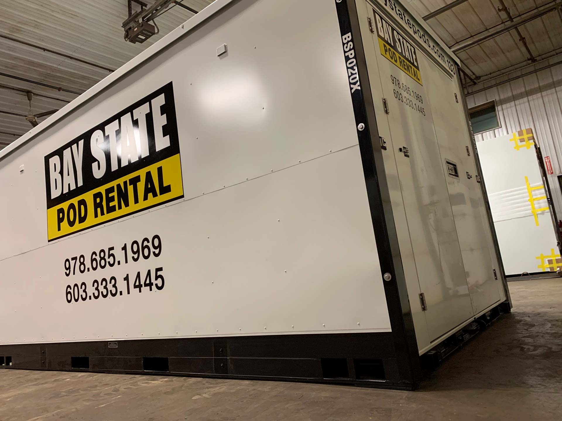 Bay State Pod in warehouse